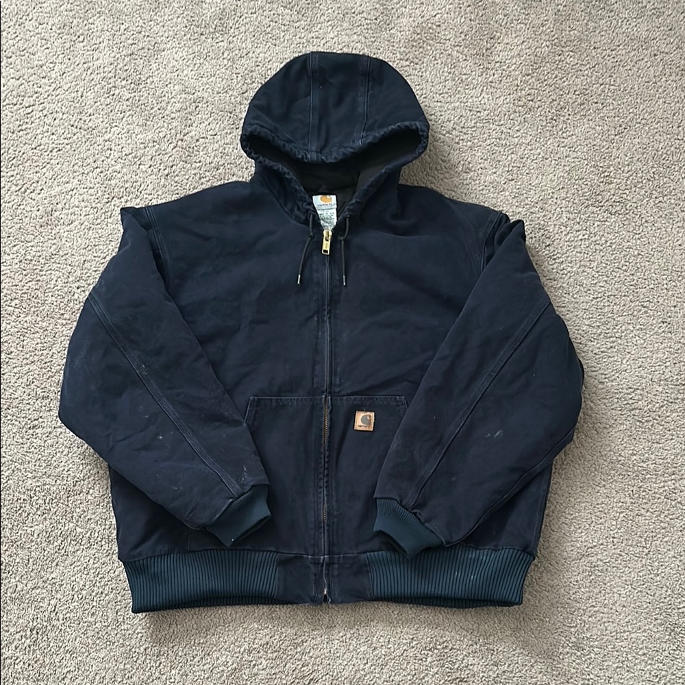 Carhartt Navy Hooded Jacket